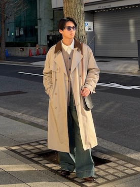 「アイテム（バッグ）」を使った、KAMMAさん（メンズ・178cm）の冬コーディネート