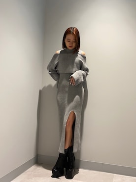 中田鈴乃さん(レディース・157cm)の冬コーディネート