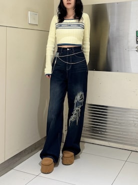 中田鈴乃さん（レディース・159cm）の秋コーディネート