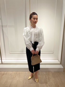 「AULENTTI（オウレンティ）のアイテム」を使った、hiroさん（レディース・152cm）の冬コーディネート