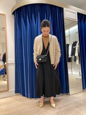 「カシミヤ」｜「アイテム（ワンピース/ドレス）」を使った、hiroさん（レディース・152cm）の冬コーディネート