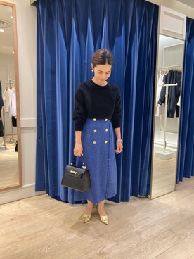 「ヘアリーニット」｜hiroさん（レディース・152cm）の冬コーディネート