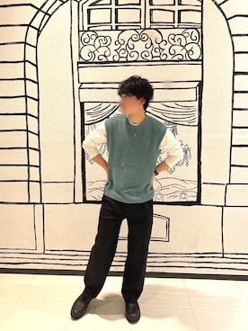 「PLST（プラステ）のアイテム」を使った、れおさん（メンズ・172cm）の春コーディネート