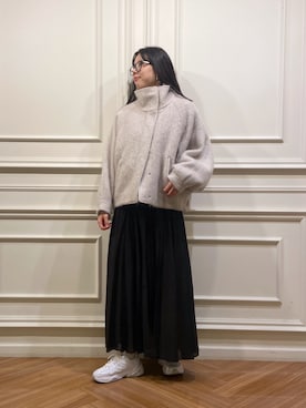 「シャギー」｜「アイテム（ブルゾン）」を使った、miiさん（レディース・172cm）の秋コーディネート
