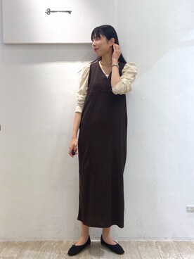 「アパートバイローリーズ」｜「アイテム（ワンピース/ドレス）」を使った、miiさん（レディース・172cm）の秋コーディネート