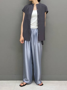 「A part by（アパートバイ）の≪追加2≫SUS/ビーズネックレス（ネックレス）」を使った、miiさん（レディース・172cm）の夏コーディネート