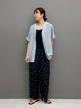 「A part by（アパートバイ）の≪追加2≫SUS/ビーズネックレス（ネックレス）」を使った、miiさん（レディース・172cm）の夏コーディネート