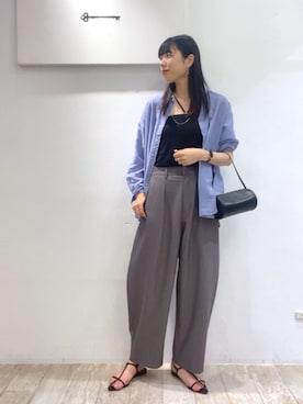 「アパートバイローリーズ」｜「アイテム（スラックス）」を使った、miiさん（レディース・172cm）の夏コーディネート
