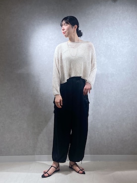 「アパートバイローリーズ」｜「アイテム（パンツ）」を使った、miiさん（レディース・172cm）の春コーディネート