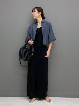 「A part by（アパートバイ）の≪追加2≫SUS/ビーズネックレス（ネックレス）」を使った、miiさん（レディース・172cm）の夏コーディネート