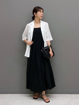 「アイテム（テーラードジャケット）」を使った、miiさん（レディース・172cm）の夏コーディネート