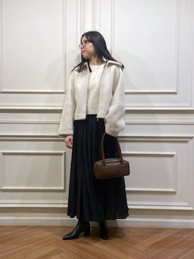 「ボストンバッグ」｜「アイテム（ブルゾン）」を使った、miiさん（レディース・172cm）の秋コーディネート