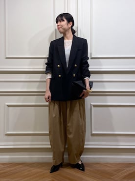 「アイテム（パンプス）」を使った、miiさん（レディース・172cm）の秋コーディネート