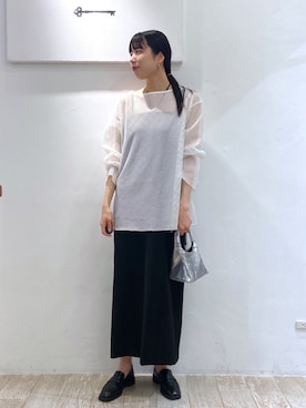 「アパートバイローリーズ」｜「アイテム（ローファー）」を使った、miiさん（レディース・172cm）の秋コーディネート