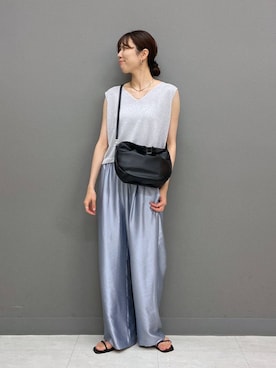 「アイテム（ネックレス）」を使った、miiさん（レディース・172cm）の夏コーディネート