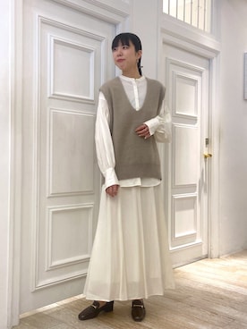 「アパートバイローリーズ」｜「アイテム（ローファー）」を使った、miiさん（レディース・172cm）の秋コーディネート