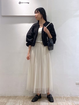 「アパートバイローリーズ」｜「アイテム（ブルゾン）」を使った、miiさん（レディース・172cm）の春コーディネート