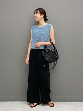 「A part by（アパートバイ）の≪追加2≫SUS/ビーズネックレス（ネックレス）」を使った、miiさん（レディース・172cm）の夏コーディネート