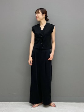 「アイテム（ベスト）」を使った、miiさん（レディース・172cm）の夏コーディネート