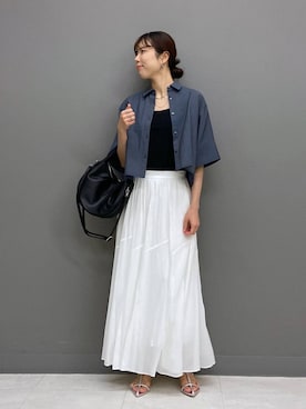 「アイテム（ハンドバッグ）」を使った、miiさん（レディース・172cm）の夏コーディネート