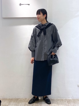 「アパートバイローリーズ」｜「アイテム（ローファー）」を使った、miiさん（レディース・172cm）の秋コーディネート