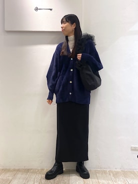 「アパートバイローリーズ」｜「アイテム（ブーツ）」を使った、miiさん（レディース・172cm）の冬コーディネート