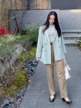 「アイテム（テーラードジャケット）」を使った、puchicoさん（レディース・164cm）の秋コーディネート