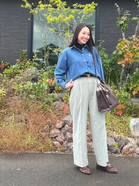 「アイテム（その他トップス）」を使った、puchicoさん（レディース・164cm）の秋コーディネート