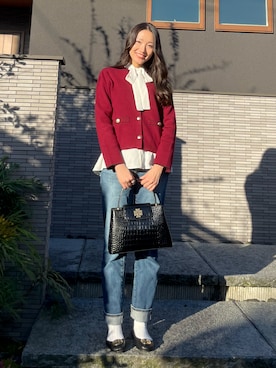 「アイテム（ハンドバッグ）」を使った、puchicoさん（レディース・164cm）の秋コーディネート