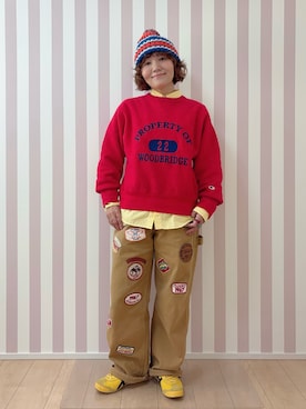 「アイテム（チノパンツ）」を使った、まなをさん（レディース・153cm）の秋コーディネート