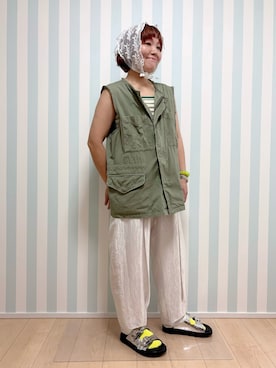 「アイテム（財布/小物）」を使った、まなをさん（レディース・153cm）の夏コーディネート