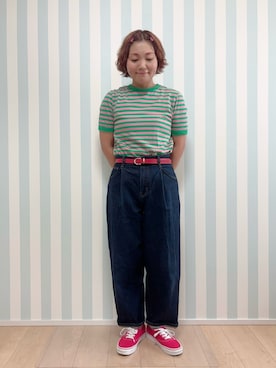 「アイテム（ヘアピン）」を使った、まなをさん（レディース・153cm）の夏コーディネート