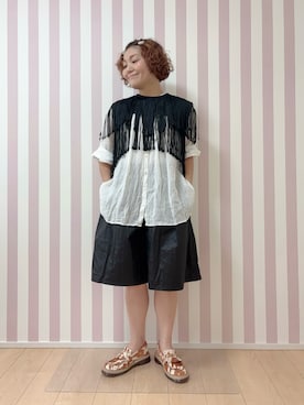 「アイテム（ヘアピン）」を使った、まなをさん（レディース・153cm）の秋コーディネート