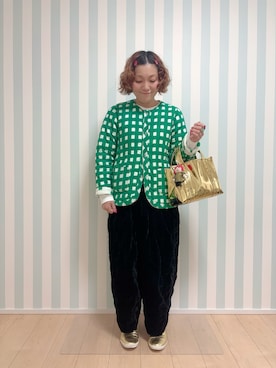 「アイテム（ヘアピン）」を使った、まなをさん（レディース・153cm）の秋コーディネート