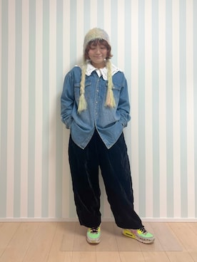 「Ray BEAMS（レイビームス）のアイテム」を使った、まなをさん（レディース・153cm）の秋コーディネート