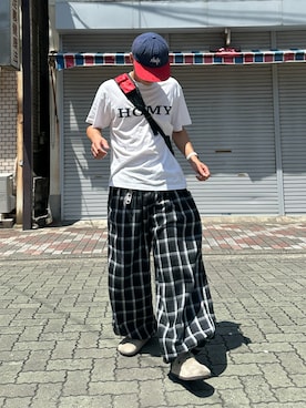 「アイテム（キャップ）」を使った、こうきさん（メンズ・168cm）の夏コーディネート