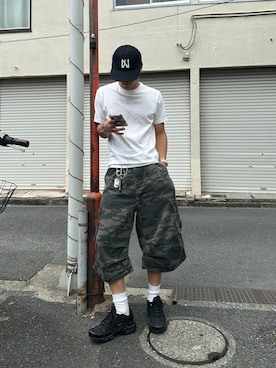 「アイテム（帽子）」を使った、こうきさん（メンズ・168cm）の夏コーディネート