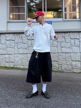 「アイテム（トップス）」を使った、こうきさん（メンズ・168cm）の夏コーディネート