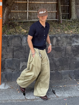 「アイテム（チノパンツ）」を使った、こうきさん（メンズ・168cm）の夏コーディネート