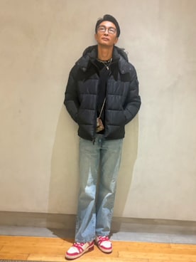 「GAP（ギャップ）のアイテム（パンツ）」を使った、tomo5630さん（メンズ・182cm）の冬コーディネート