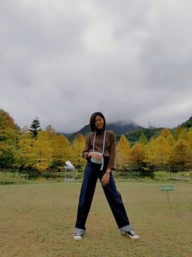 「Fuji（フジ）のアイテム」を使った、TINA L.🇹🇼さん（レディース・161cm）の秋コーディネート