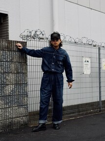 美品✨SCHOTT ネップデニム ワークジャンプスーツ つなぎ オールインワン 1673664292_215.jpg
