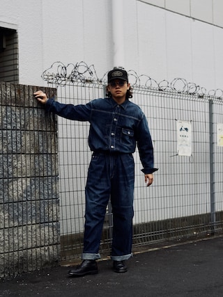 美品✨SCHOTT ネップデニム ワークジャンプスーツ つなぎ オールインワン 1673664292_320.jpg