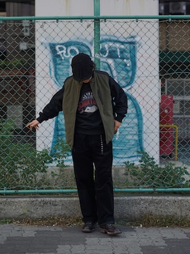 「Rolling dub trio（ローリングダブトリオ）のアイテム」を使った、Yuitoさん（メンズ・173cm）の秋コーディネート