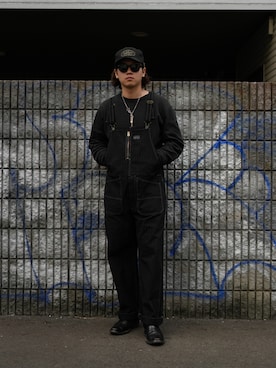 「schott（ショット）のアイテム（オールインワン・サロペット）」を使った、Yuitoさん（メンズ・173cm）の秋コーディネート