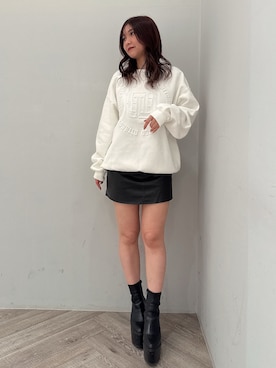 「155㎝コーデ」｜「アイテム（ブーツ）」を使った、arisaさん（レディース・155cm）の冬コーディネート