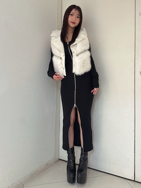 「GYDA（ジェイダ）のアイテム（ワンピース）」を使った、arisaさん（レディース・155cm）の秋コーディネート