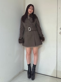 ベルト付きタイトファーコート｜ジェイダ（GYDA）アウトレット公式通販