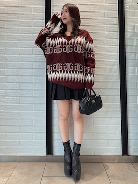 「155㎝コーデ」｜「アイテム（ブーツ）」を使った、arisaさん（レディース・155cm）の冬コーディネート