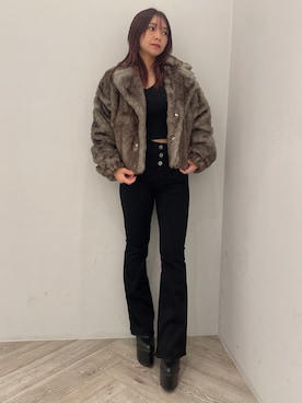 「155㎝コーデ」｜「アイテム（ジャケット/アウター）」を使った、arisaさん（レディース・155cm）の秋コーディネート